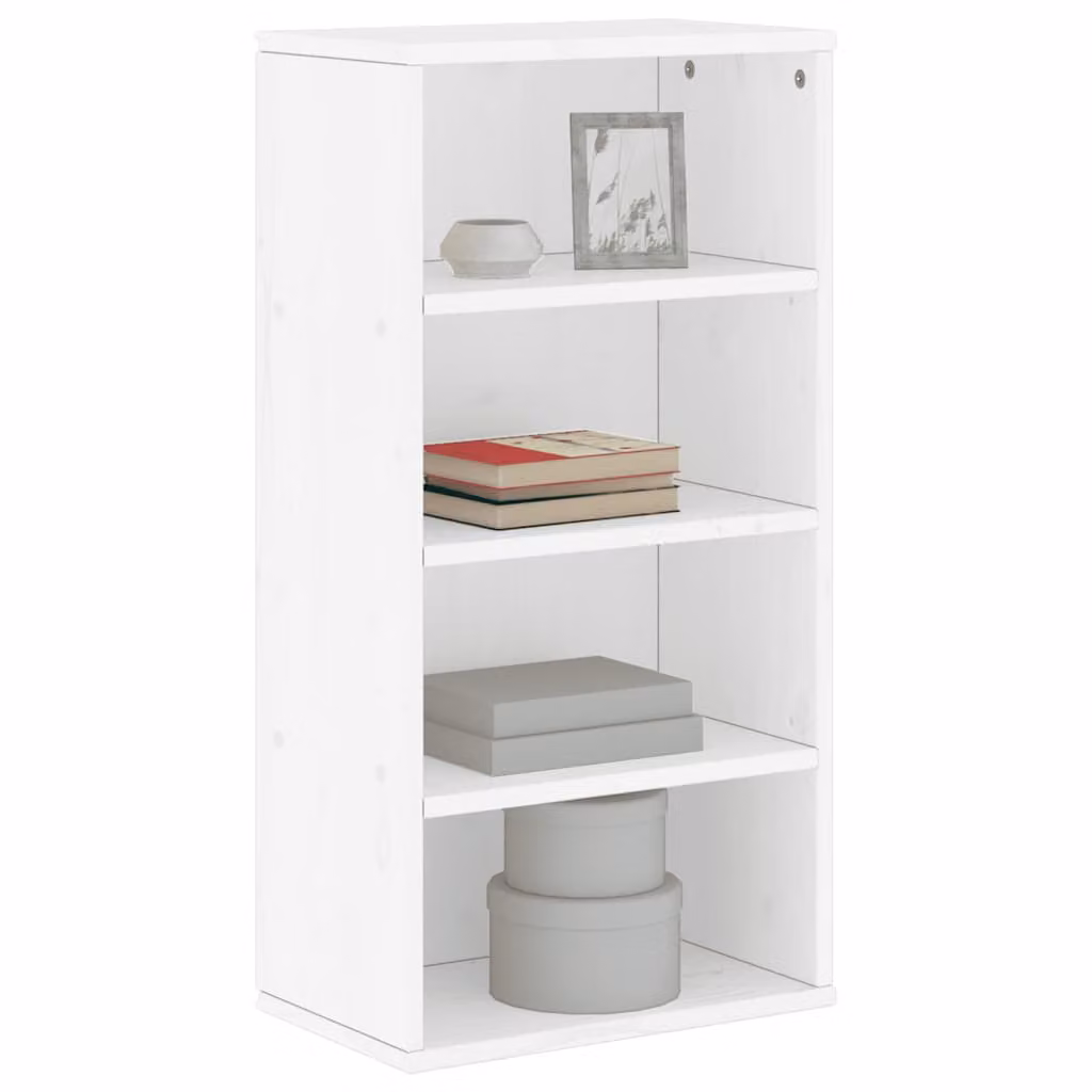 Armadietto Laterale vidaXL ODDA Bianco in Legno Massello di Pino, L: 40 cm, P: 24 cm, H: 79 cm