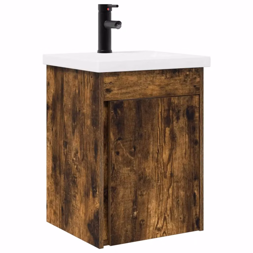 Mobile bagno moderno vidaXL in legno rovere, sospeso, L: 42 cm, P: 40 cm, H: 74,5 cm – 2