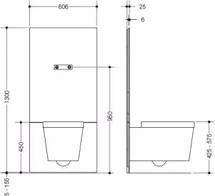 HEWI S50.02.102010 Modulo WC S 50,
