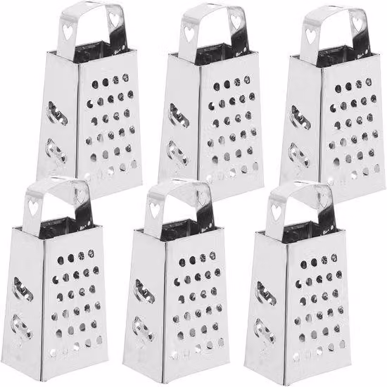 Set di mini raspe in acciaio inossidabile con rivestimento argentato