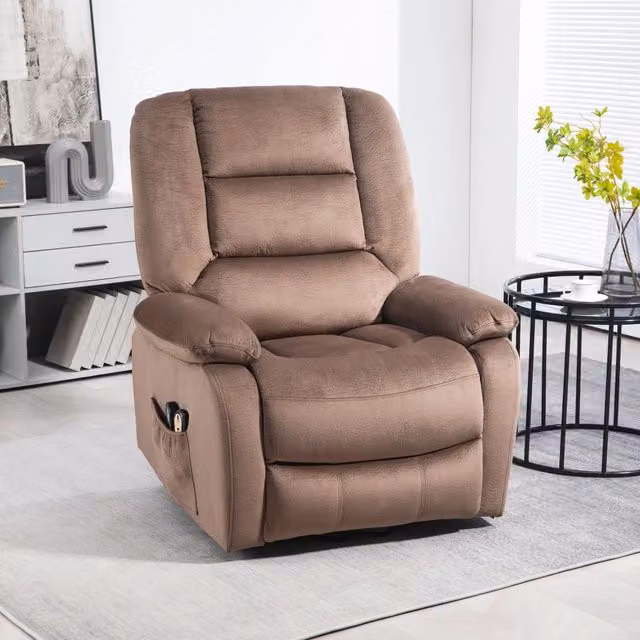 Poltrona Relax Elettrica Alzapersona REDOM con Massaggio e Calore, Marrone, L 90 cm x P 93 cm x H 110 cm – 1