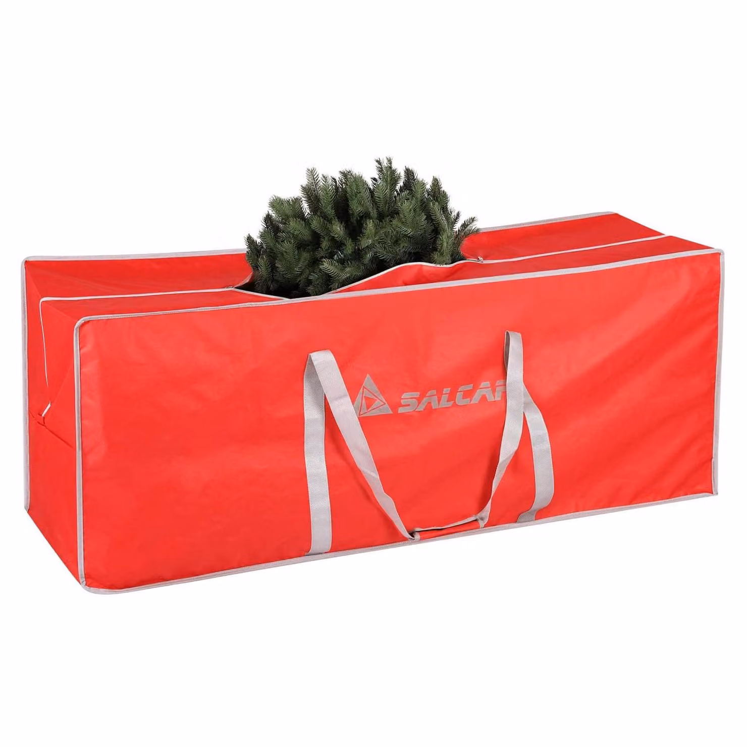 Salcar 130 x 40 x 50 cm borsa per albero di Natale fino a 240 cm, borsa da trasporto antistrappo, impermeabile, rossa