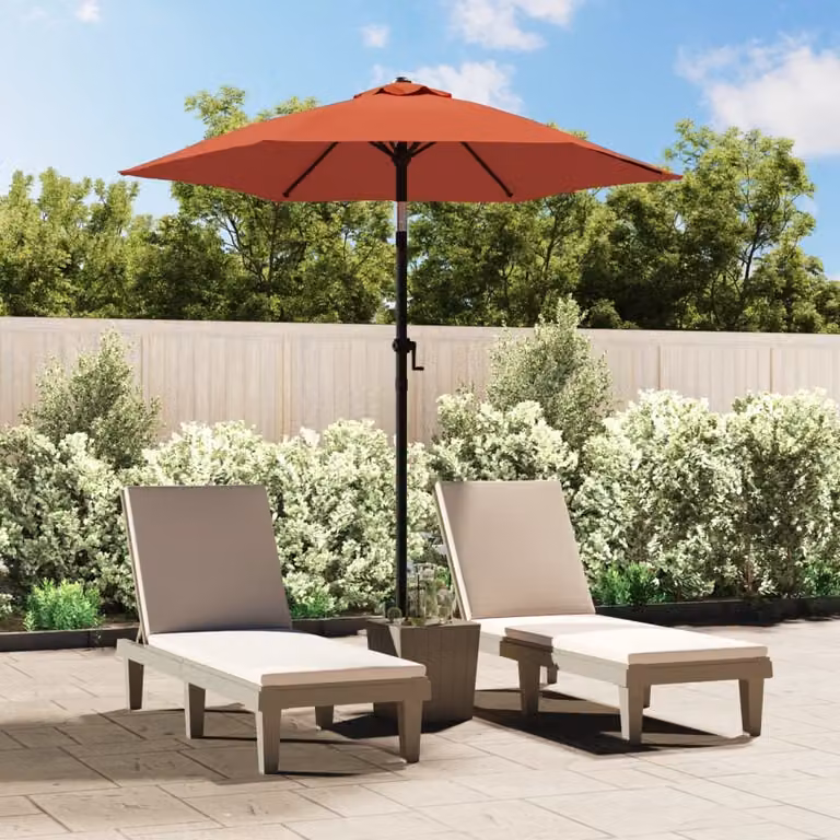 Maison Exclusive - Ombrellone in terracotta, 200 x 224 cm, struttura in alluminio