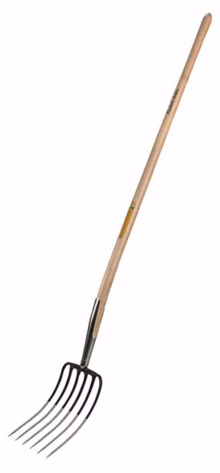 Forca per letame a 6 rebbi 135 cm 24 cm di larghezza, manico in frassino