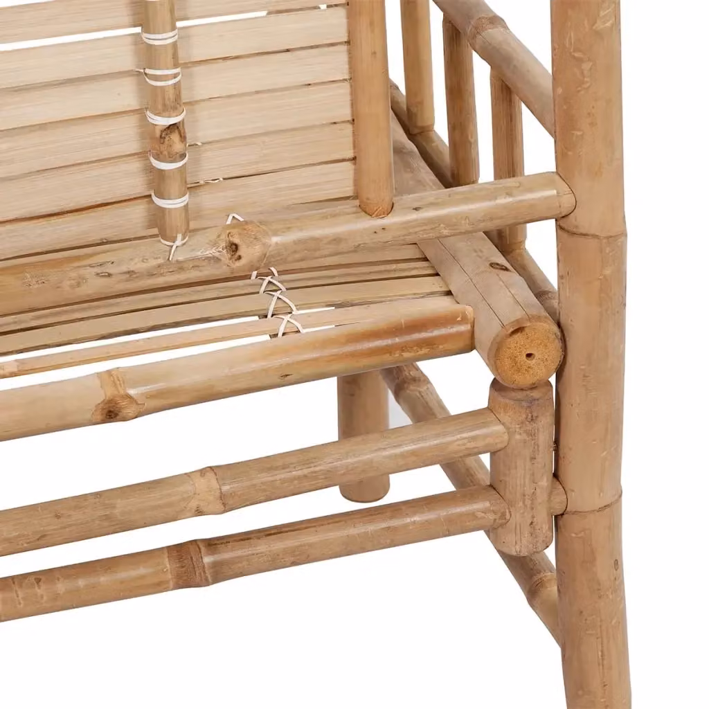Panca da esterno e sgabello Design Mania in bambù marrone, L: 120 cm – 2