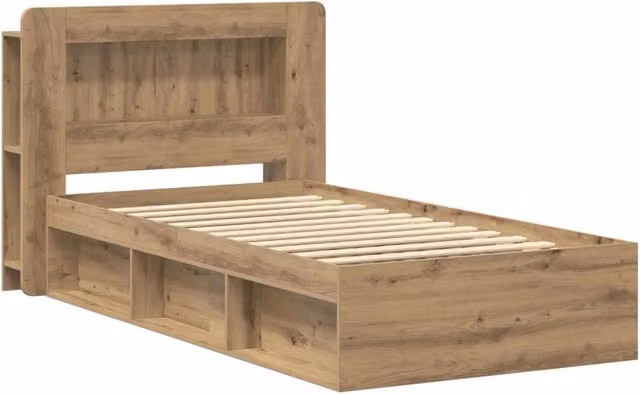 Letto singolo | Letto per adulti | Telaio del letto con storage Rovere Artigianale 80 x 200 cm