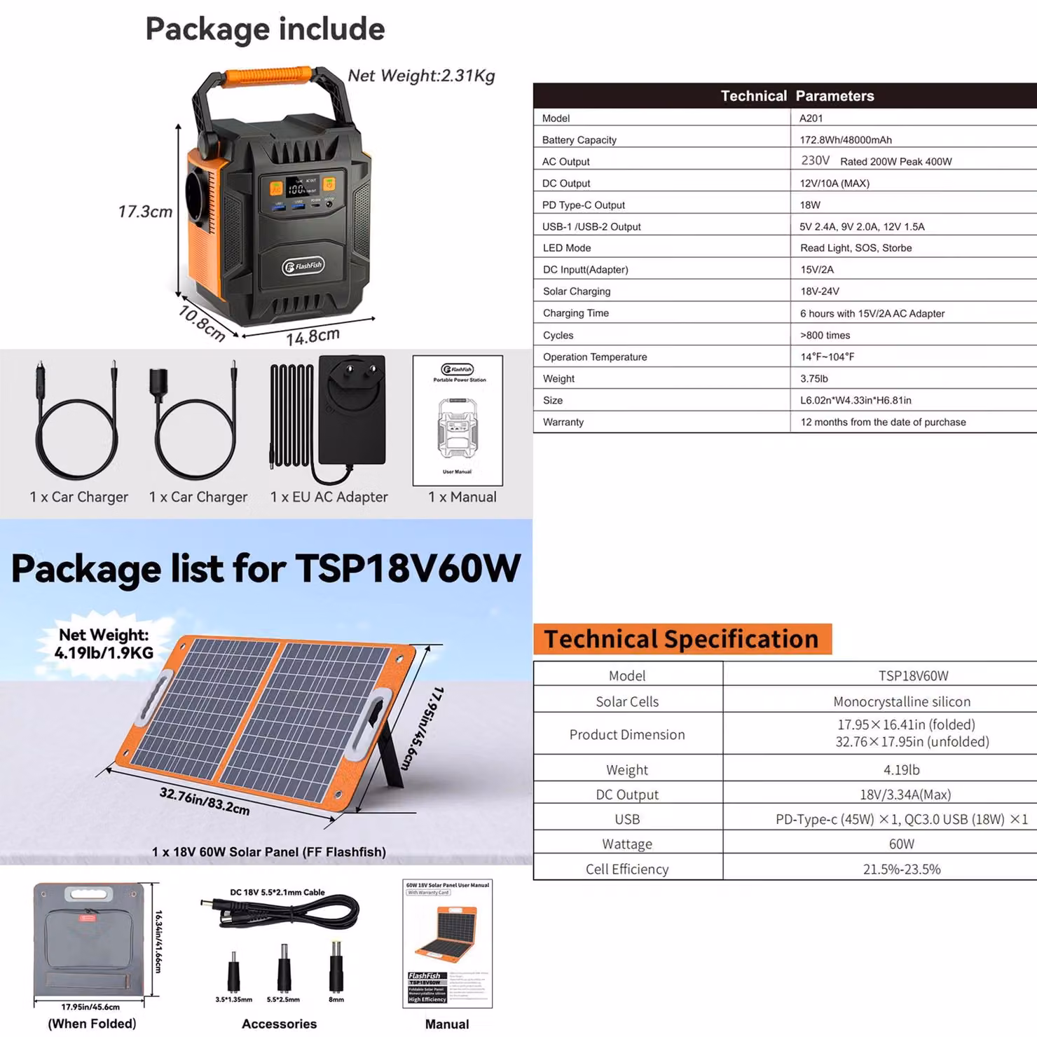 Powerstation - Batteria portatile - Fonte di energia mobile - Generatore per campeggio - Leggero - 151Wh, batteria agli ioni di litio