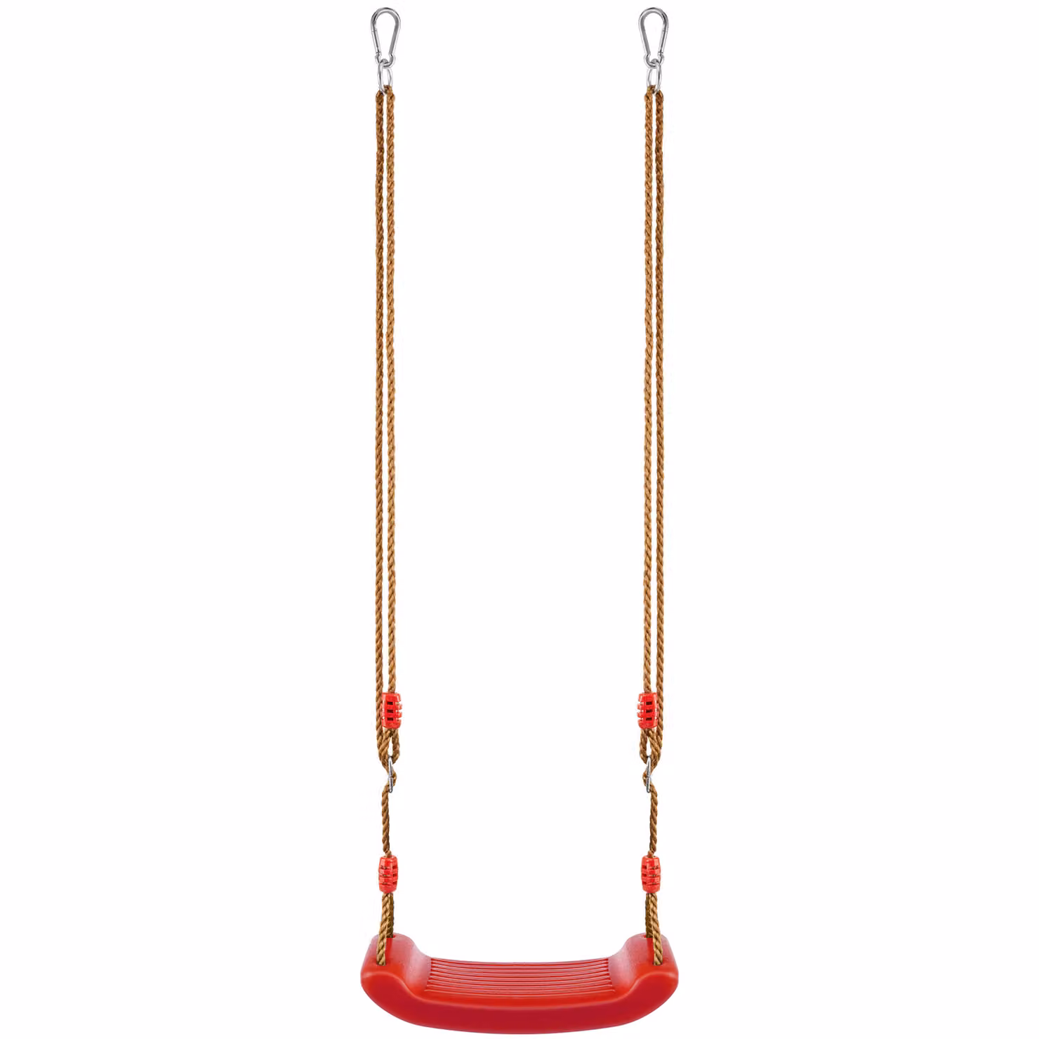 Altalena Swifty tectake regolabile in altezza con seduta antiscivolo e protezione UV, colore rosso