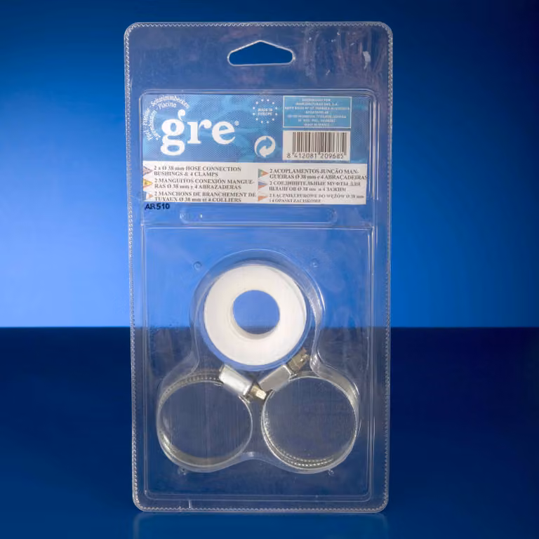 Collare in acciaio inox Ø 35-50m + rullo in teflon