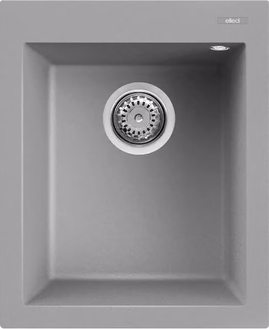 Lavello Elleci Incasso 1 vasca 41x50 Quadra 100 Keratek Plus Grigio Light Grey LKQ10097