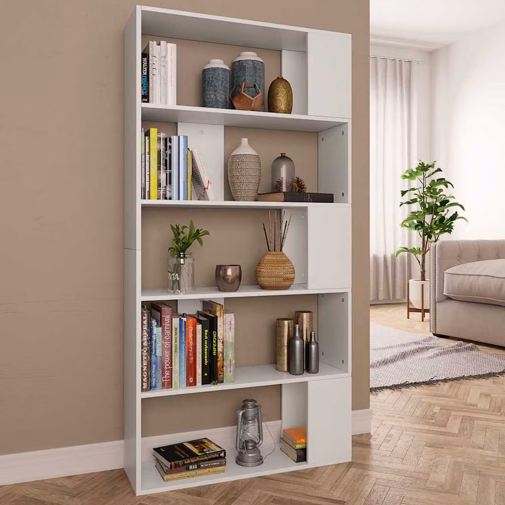 Libreria divisorio vidaXL in legno MDF bianco L: 80 cm, P: 24 cm, H: 159 cm