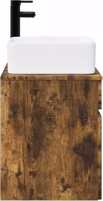 Mobile Lavabo | Armadio Lavabo da parete Rovere Fumo 49 x 41 x 63 cm