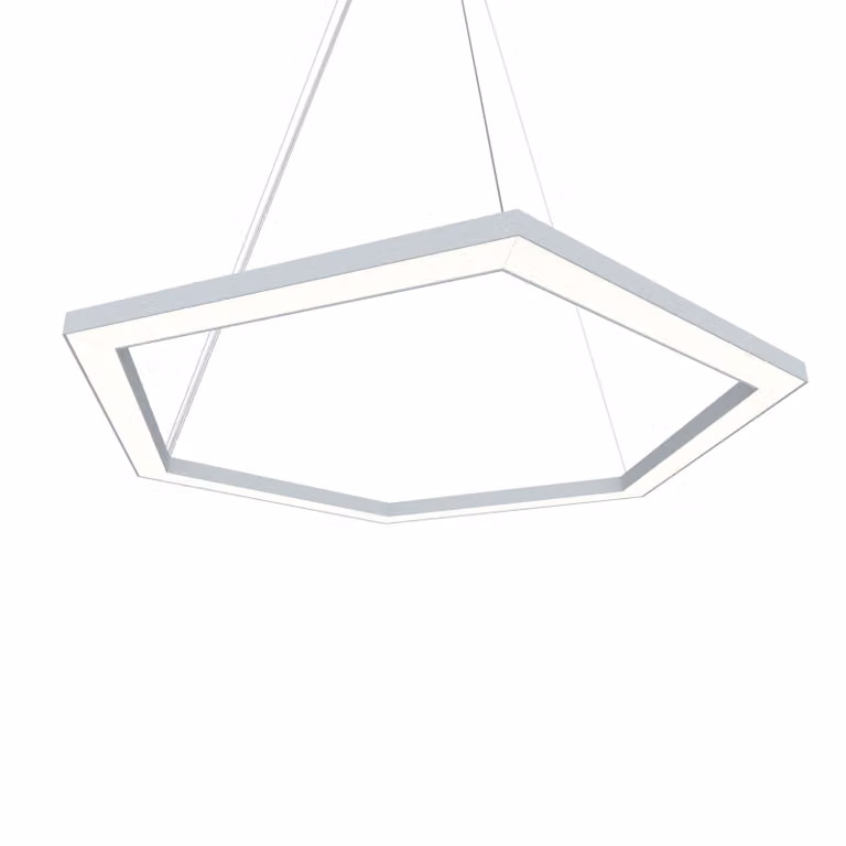 Lampada A Sospensione Esagono D60 Monocolore Opaca