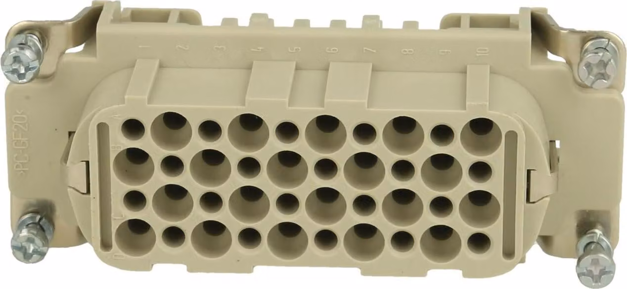 HARTING Han 40D HMC inserto femmina (F) connessione a crimpare, 40 poli+PE 250V, 16A - 1 pezzo