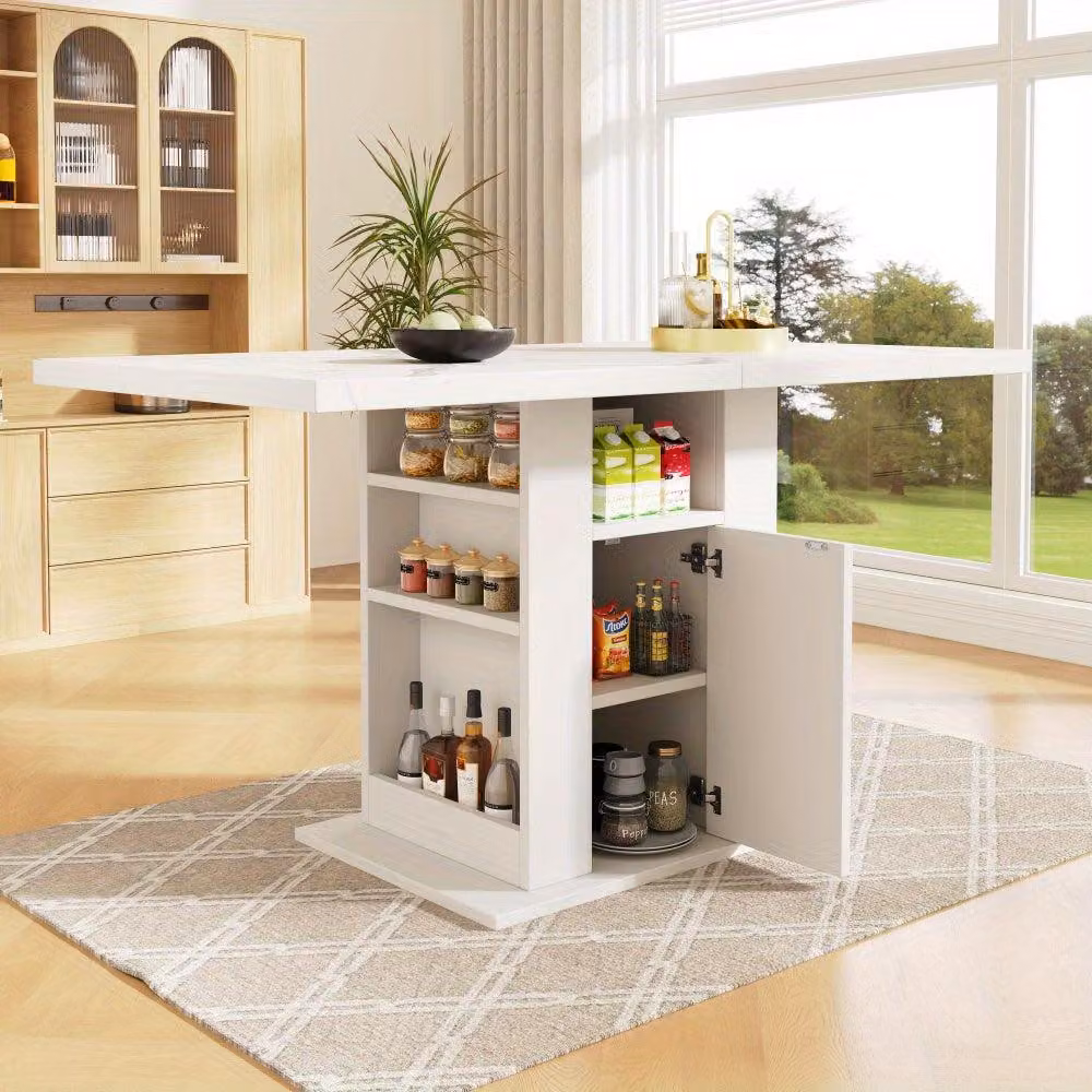 Tavolo da pranzo - Tavolo da cucina - Tavolo per il soggiorno - Tavolo - Moderno - 3 cassetti - 3 ripiani