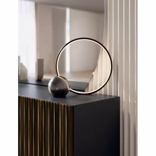 Lampada da tavolo in acciaio Circle Bontempi Casa