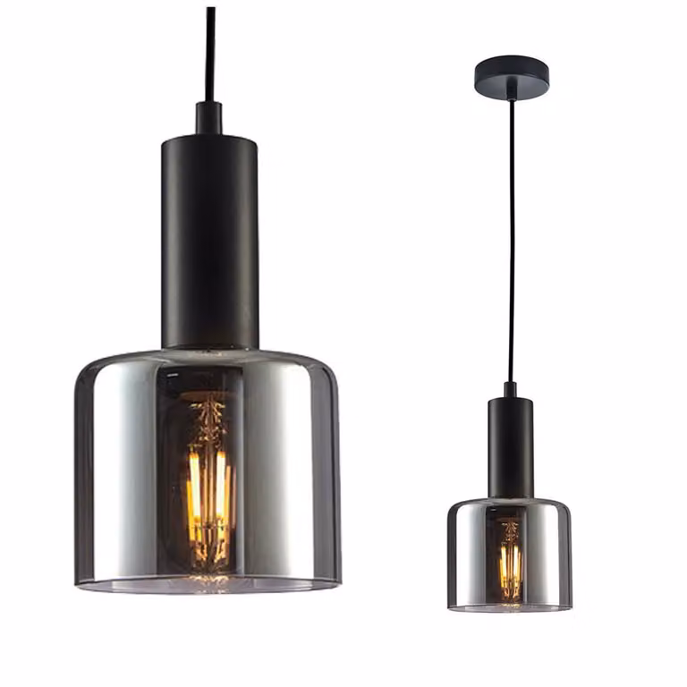 Italux Santia, lampada a sospensione moderna in nero PND-65342-1-BK+SG