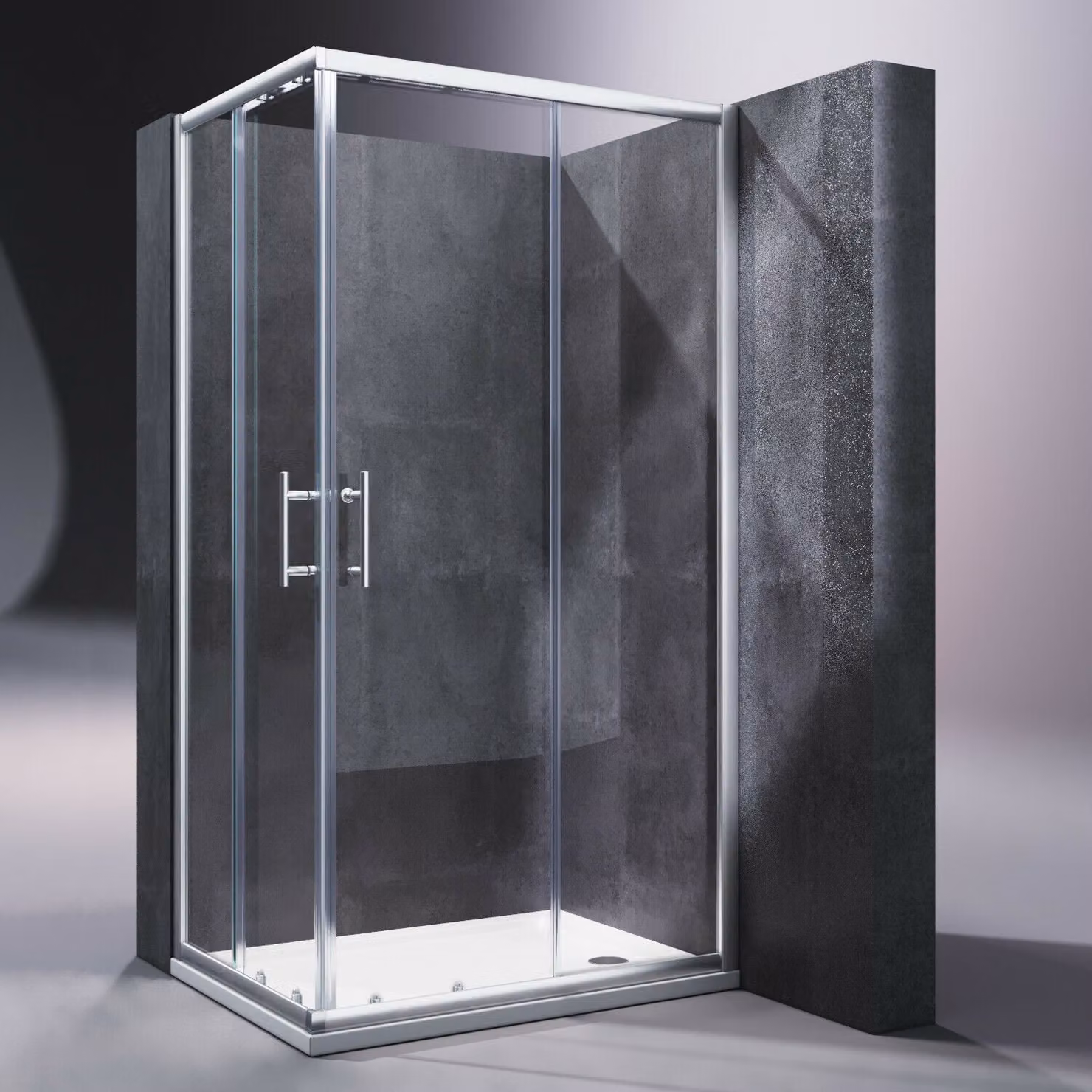 SONNI Cabina doccia ingresso angolare 70x100cm porta scorrevole angolare 185cm doppia porta doccia ESG vetro doccia