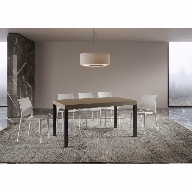 Tavolo allungabile Everyday ITAMOBY con piano a farfalla, colore Antracite e Tortora, L: 160-244 cm x P: 80 cm – 2