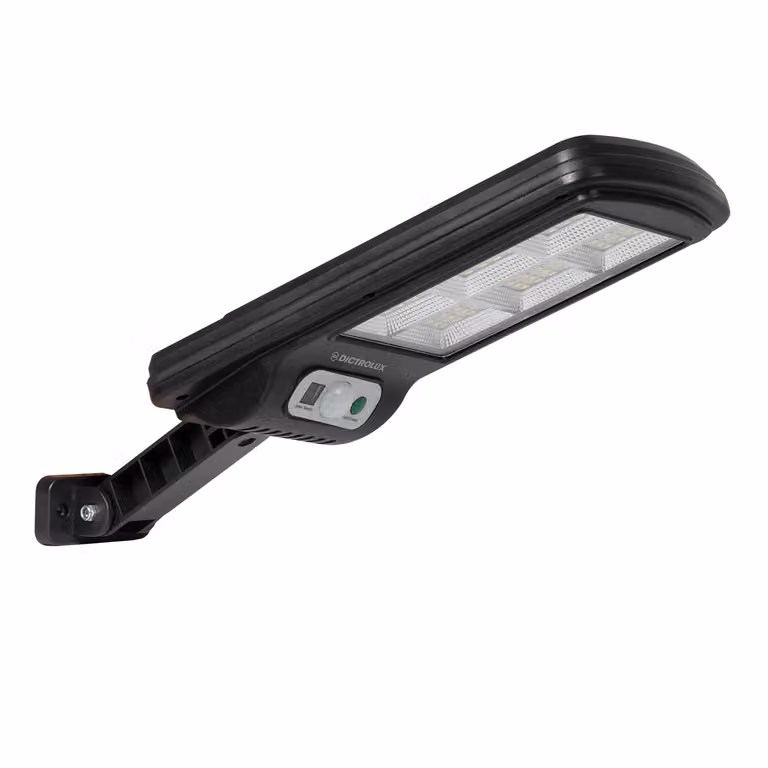 DICTROLUX Faretto Solare LED Bianco Freddo 7500K 3W con Sensore di Movimento per Giardino e Terrazzo