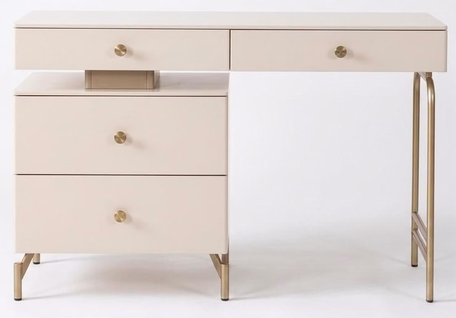 Schminktisch Stil modern beige komfortabel Schlafzimmer rechteckig