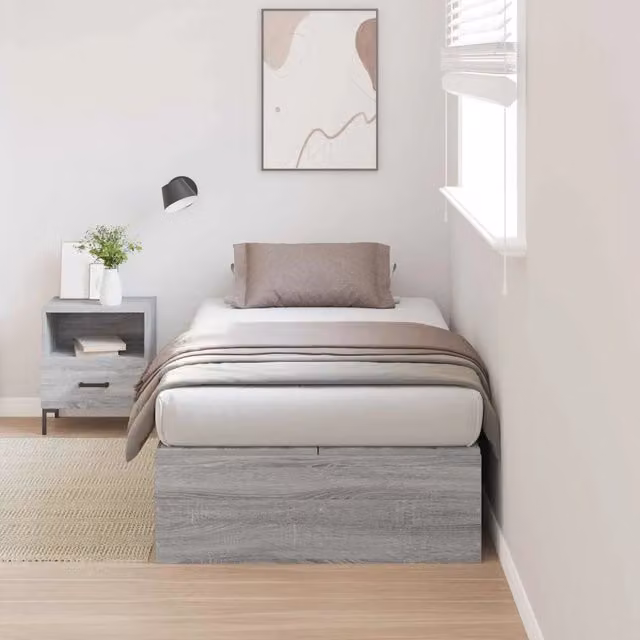 Struttura letto con contenitore Grigio Sonoma 90 x 200 cm 3335346