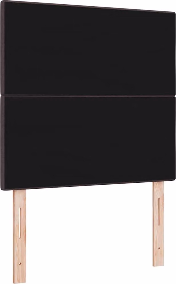 Testiera LED con strisce luminose LED Marrone scuro 100 cm Tessuto