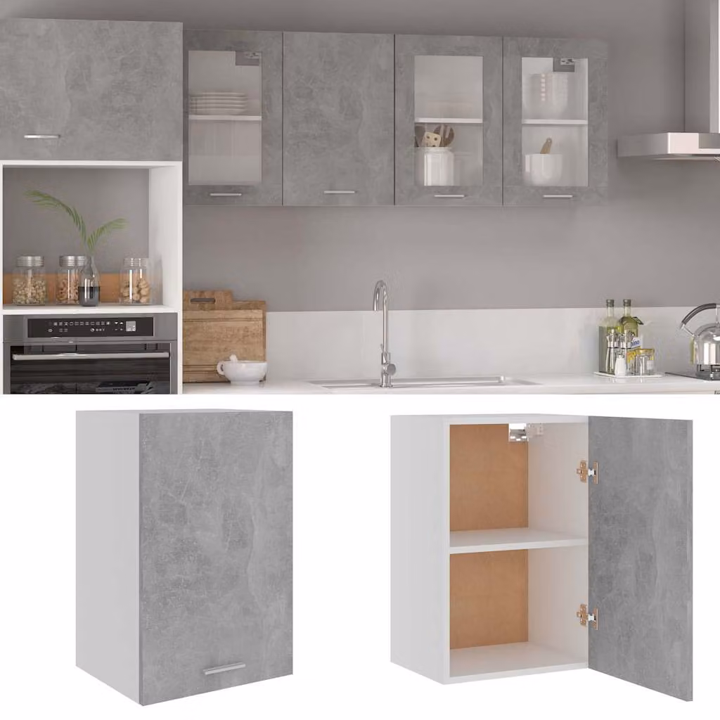 vidaXL Mobile Pensile “Lyon” Grigio Cemento 39,5x31x60cm