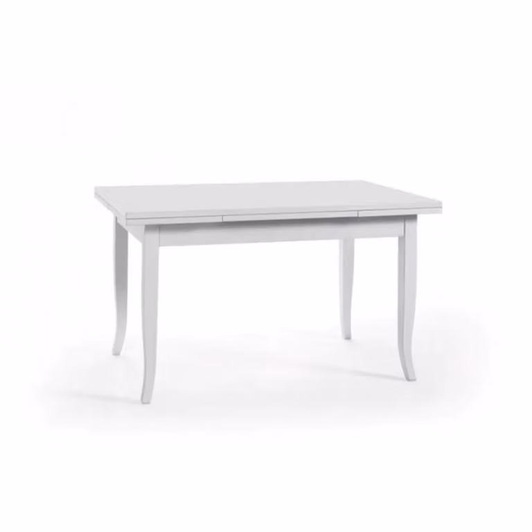 Tavolo rettangolare allungabile in legno bianco Mobili 2G L: 100 cm, P: 70 cm, H: 80 cm