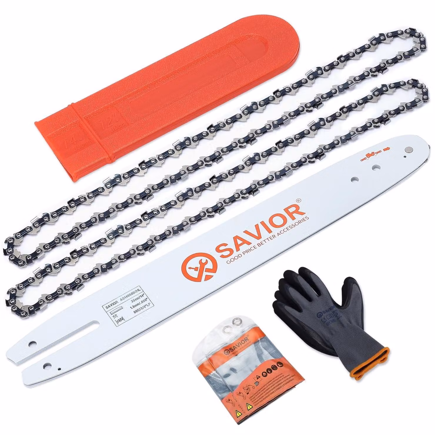 Solidchoice - Set di 2 catene di ricambio per motosega con barra da 35 cm