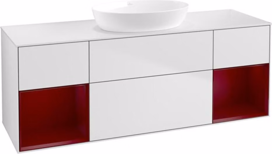 V&B mobile da parete Finion 160cm, Pl w m, Reg Peo m Lac, wh. m Lac