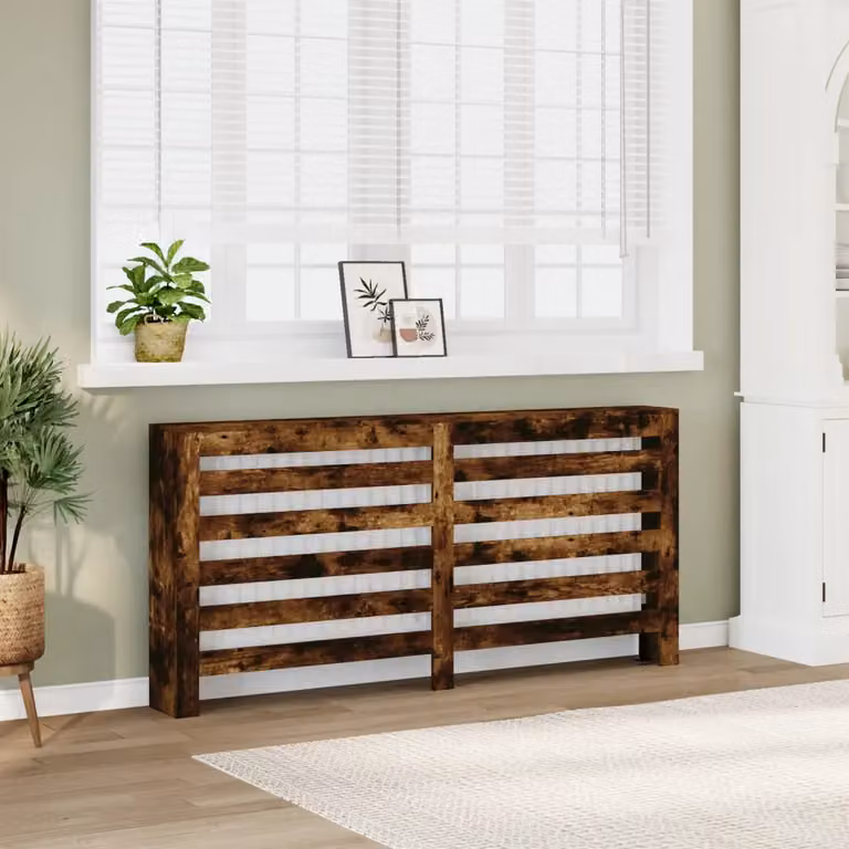 Copertura per radiatori vidaXL in legno Rovere Fumo L: 175 cm, P: 20 cm, H: 82 cm
