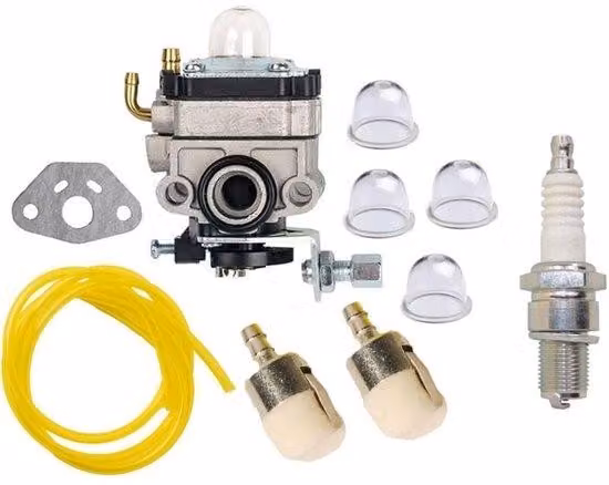 Adatto per il kit carburatore con pompa di alimentazione e filtro carburante, compatibile con Honda GX22, GX31, FG100, motofresatrici Mantis, decespugliatori, tagliaerba e bordatori