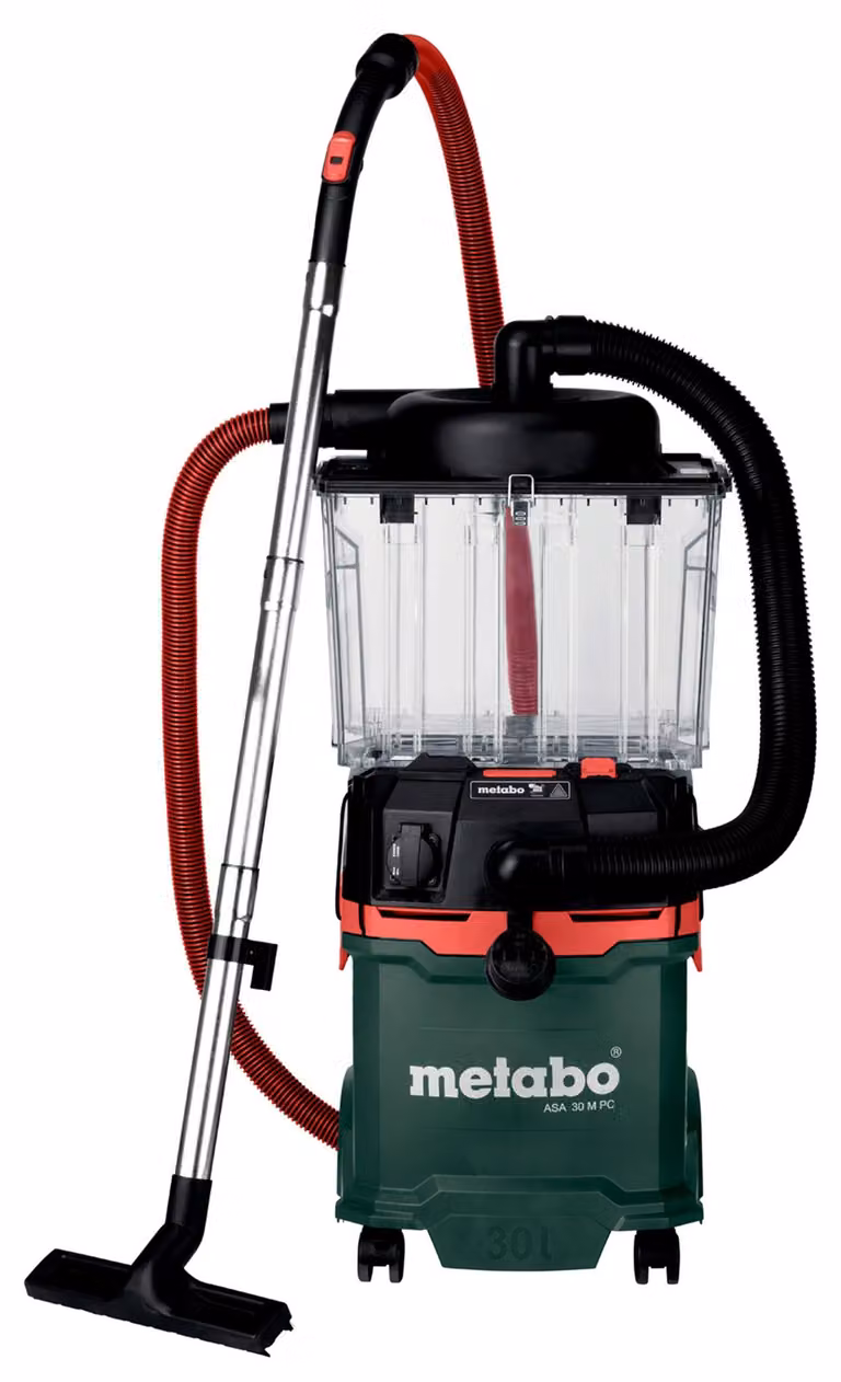 Aspiratore per liquidi e polvere Metabo ASA 30 M PC + preseparatore da 25 L con separatore ciclonico al 99%
