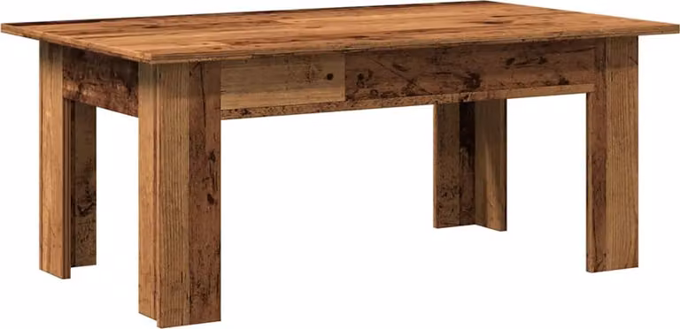 Tavolino Salotto Legno Antico 100x60x42 cm in Legno Multistrato