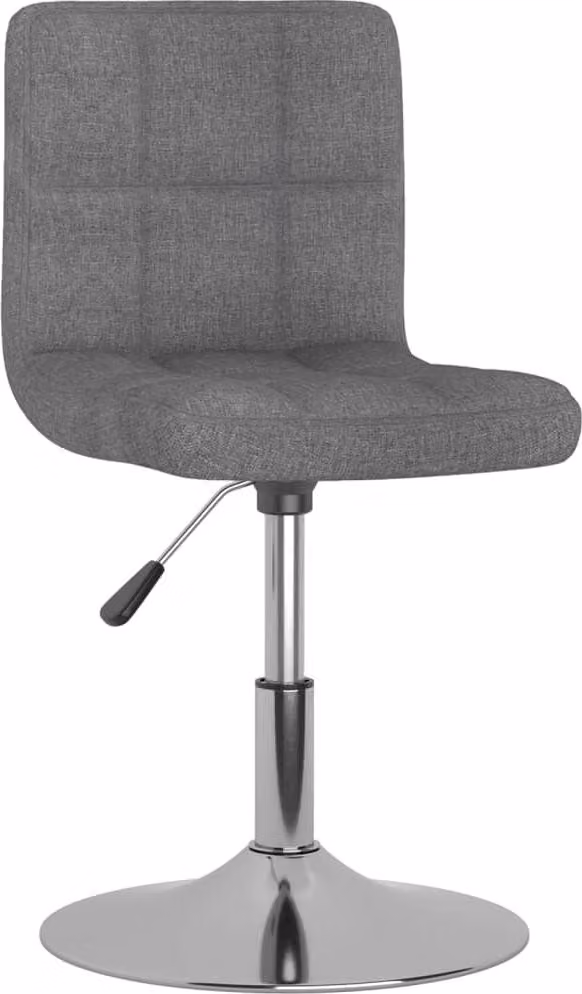 vidaXL Sedie da pranzo 4 pz. Girevoli Tessuto grigio chiaro