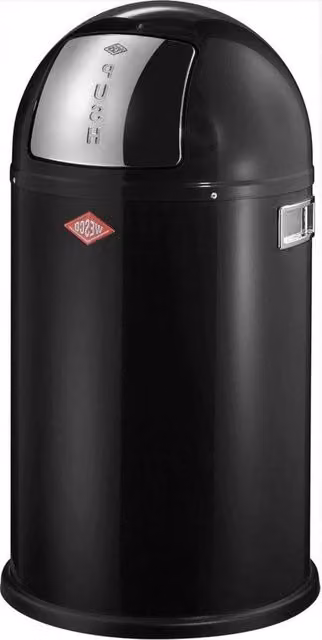 Contenitore per rifiuti in acciaio inox 22 litri nero 63 cm - Contenitore per rifiuti da pedana 50 litri