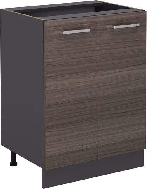 Mobiletto base cucina Vicco R-Line Grigio e Antracite con ante a battente L/P/H: 60 x 46 x 81,6 cm – 1