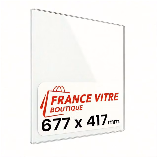 Vetro di ricambio per stufa a legna e caminetto resistente al fuoco, trasparente, L: 67,7 cm x H: 41,7 cm x Spessore: 4 mm – 1
