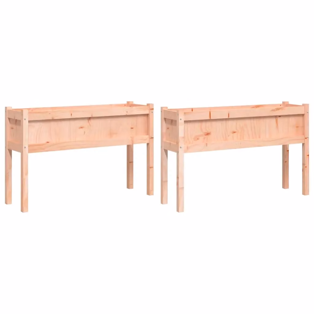Set di 2 fioriere rialzate da giardino vidaXL in legno di Douglas marrone – 2