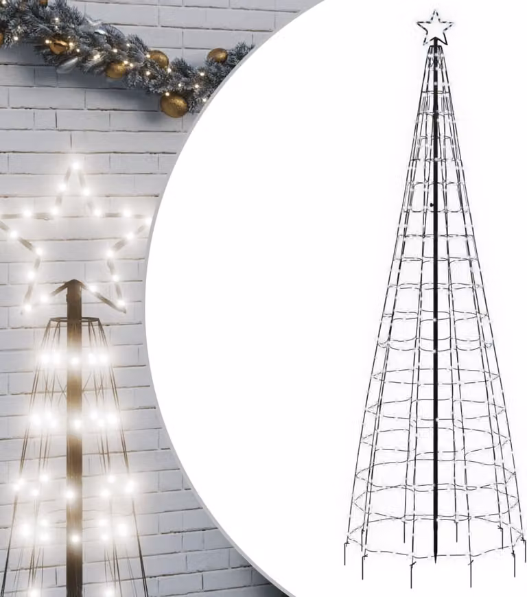 Albero di Natale a LED con Punte 570 LED Bianco Freddo 300 cm