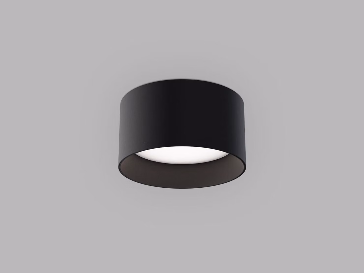Apparecchio LED a soffitto ZETA ON CRI90 dimmerabile, Variante: ZETA ON S, Ø 120 mm x 64 mm, nero, 15 W, 1350 lm, 3CCT, DALI