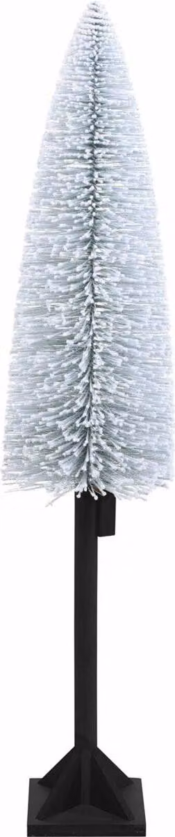 H&S decorazione albero di Natale LED in plastica bianco/verde/nero 120x23 cm