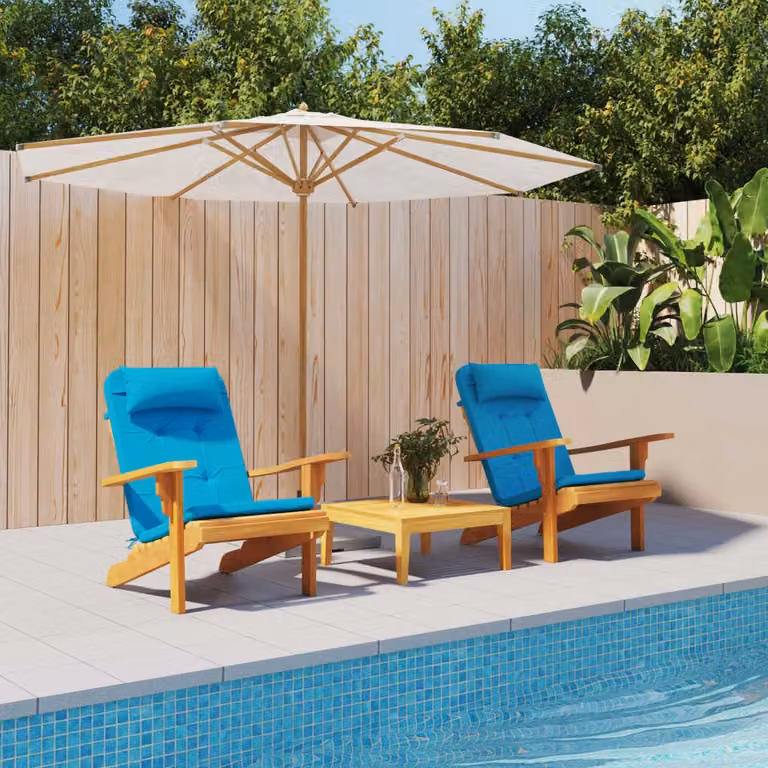 Set di 2 cuscini per sedia Adirondack vidaXL in tessuto Oxford blu chiaro, impermeabili e traspiranti