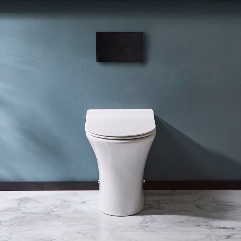 Sanitario WC Moderno a Parete con Sedile a Chiusura Ammortizzata - Bianco