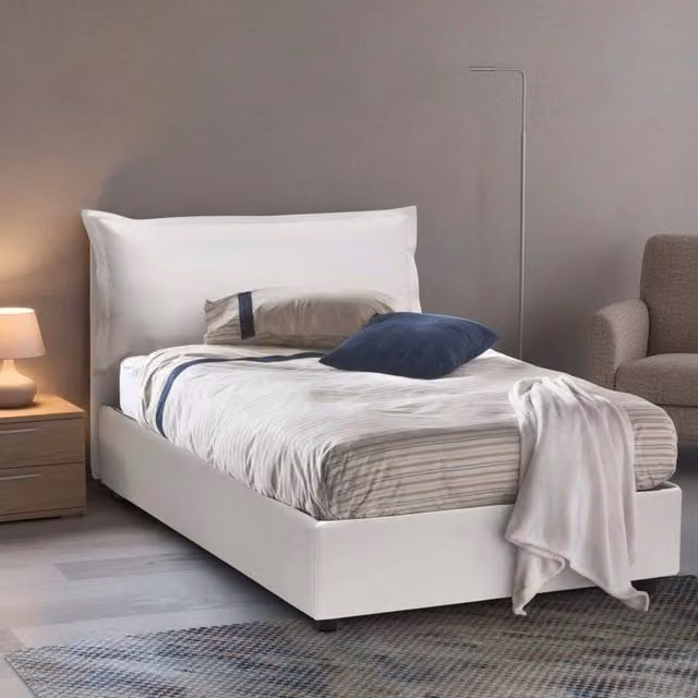 Letto Aconito Talamo Italia con Materasso Incluso, Bianco, L/P: 120 x 200 cm