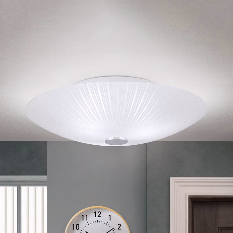 ORION Plafoniera soffitto VINDIRA, dimmerabile, Bianco / Opale, Soggiorno / Sala da pranzo, Vetro, Moderno, Plafoniera