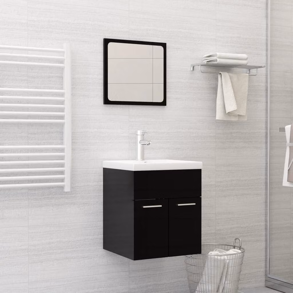 The Living Store Lavabo da incasso con rubinetto 42x39x18 cm in Vetroceramica bianca