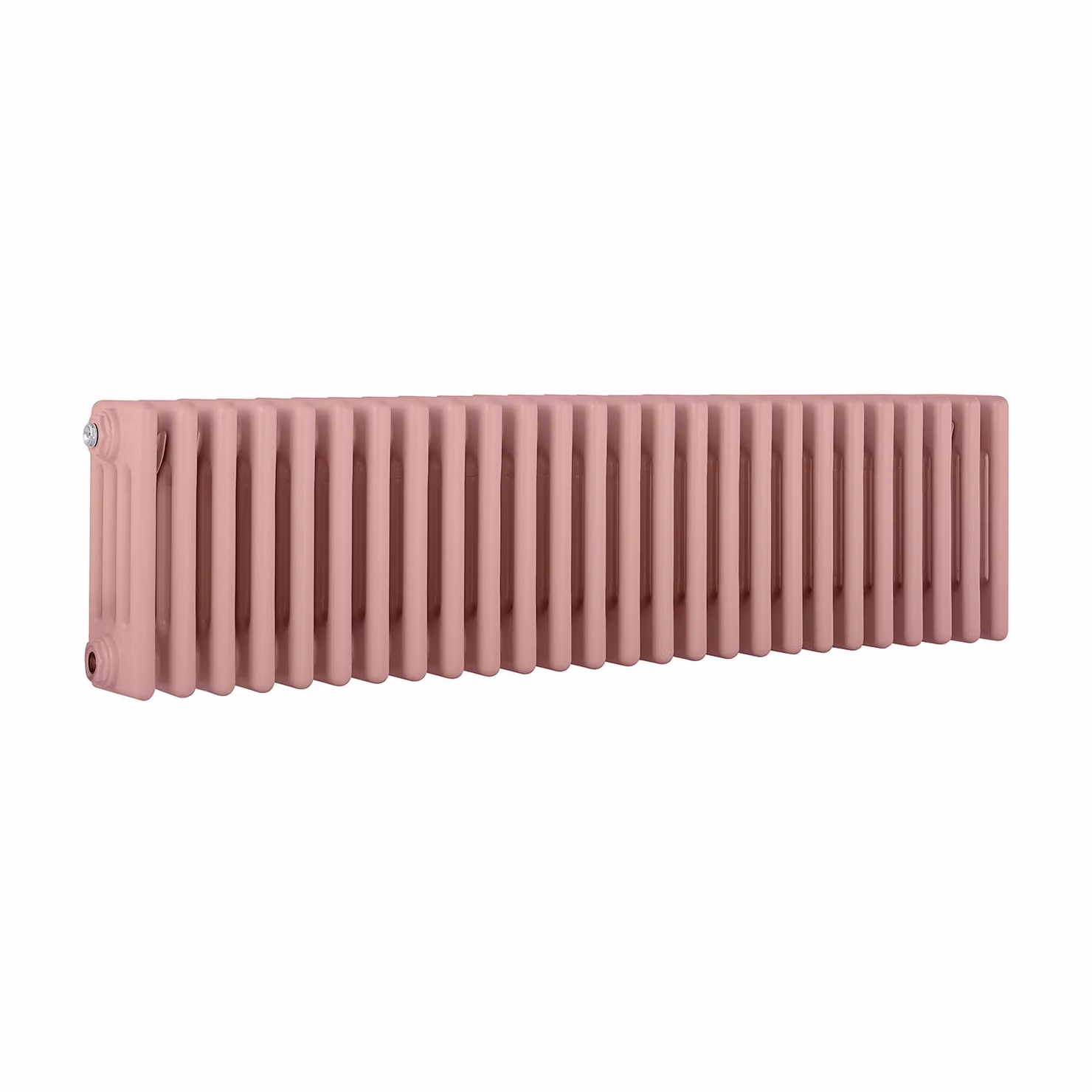 Radiatore orizzontale a colonne Regent con 4 colonne, colore Camellia Rosa, L: 119 cm, H: 30 cm