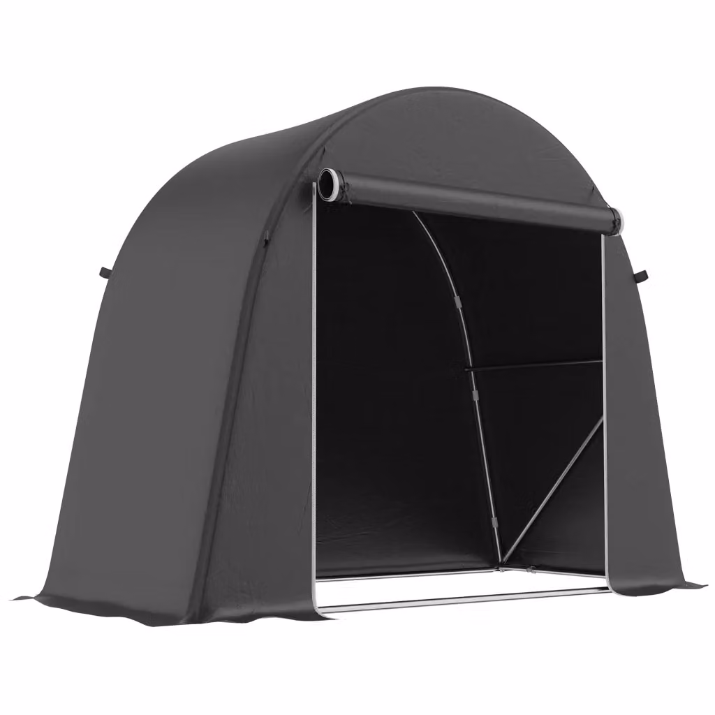 Casetta da giardino porta bici XYLO in metallo e plastica grigio antracite L: 200 cm, P: 120 cm, H: 120 cm – 2